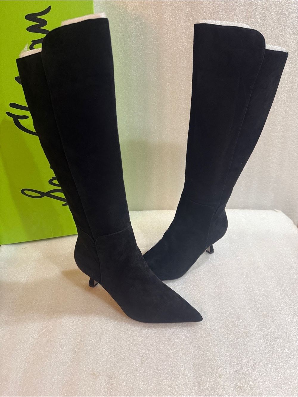 Sam Edelman Women's Taylin Knee High Boot Black Suede 8.5 New